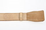 Ledergürtel 50 mm breit, Farbe Natur, Doppeldornschnalle Messing